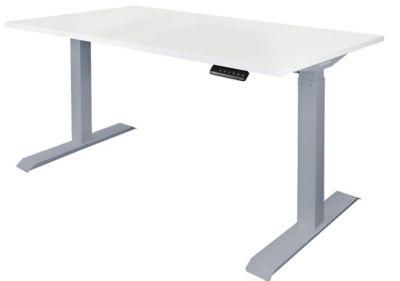 Bureau assis-debout électrique Ototo | LxP 1400 x 800 mm | Boutons de mémorisation | Blanc | Piètement noir | Novigami